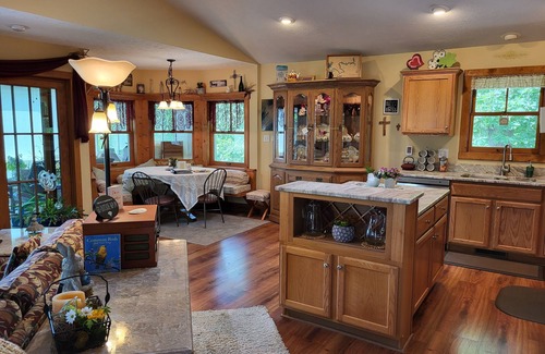Pittsville Cabin | Beautiful waterfront lodge, private dock and breath taking views of Smith Mt.