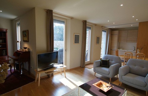 Old Town House | Beautifully furnished luxury one bedroom apartment with a small garden and pool