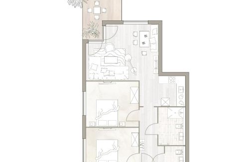 St. Peter-Ording Apartment | Binnendiek Resort Haus 3 Wohnung 12