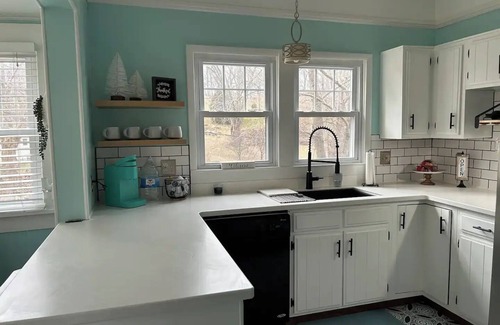 French Lick House | Bird's Eye View- Bungalow with Screened-in Porch and Fireplace