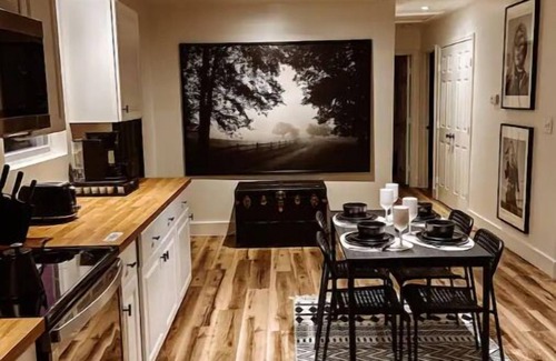 Matthews Cabin | Black and White Cabin on Tranquil Three Acres