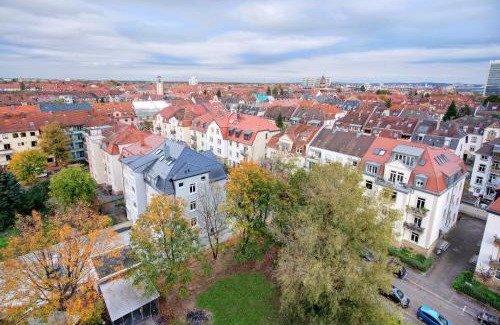 Weststadt Sudlicher Teil Apartment | Blick über Karlsruhe - Ferienwohnung Panorama