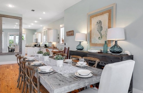 Cape San Blas House | Blue Pelican is a stunning bayfront retreat in the gated Ovation community at Cape San Blas, offering sweeping views of St. Joseph Bay and easy access to both the bay and Gulf.