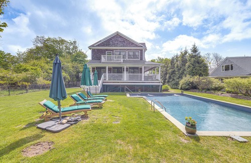 Center Moriches House | Boho Beach Hideaway w/Pool, Fire Pit & Grill!