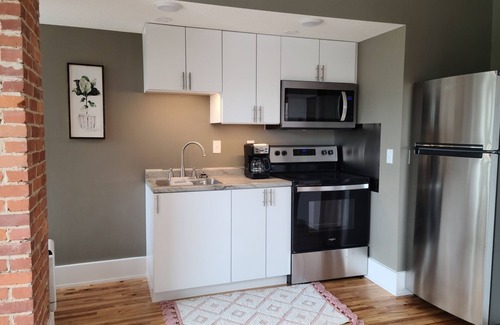 Spring Grove Apartment | BoHo on Main /Stylish in the Heartland, 1 bedroom King in Downtown