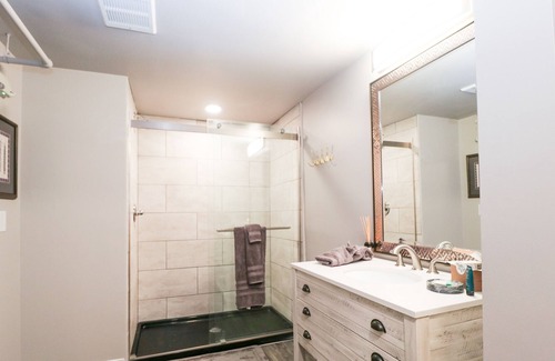 Seneca Apartment | Boutique hotel in historic downtown Seneca. Room #1, Queen/King combo.