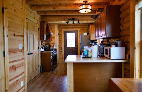 Frankfort Cabin | Brand new, beautiful log cabin in the heart of bourbon and horse country.