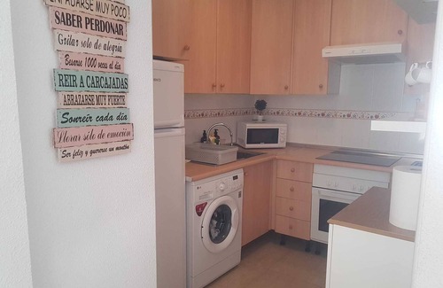 Bolnuevo Apartment | Bright apartment in Bolnuevo, with terrace and swing. sea views.