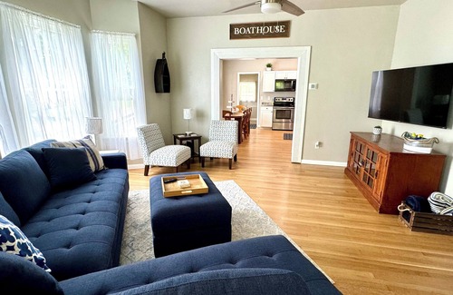 Burnside House | Burnside Boathouse – Cozy 5 Bedroom Lake Retreat Steps from Marina & Local Eats