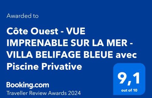 Albion House | Côte Ouest - VUE IMPRENABLE SUR LA MER - VILLA BELIFAGE BLEUE avec Piscine Privative