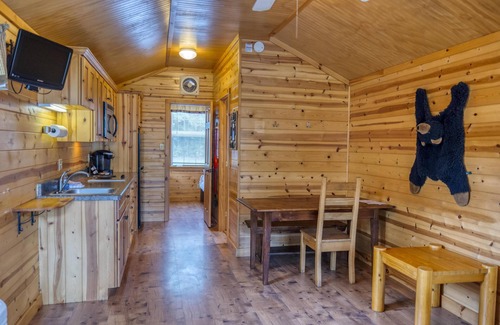 Dickerson Run Cabin | Cabin 9 - The beautifully decorated interior of this cabin is perfect for any outdoor lover.