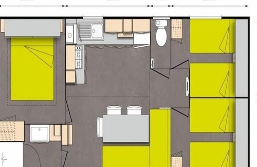 Saint-Romans House | Camping Lac du Marandan *** - Mobile home Comfort Plus 4 Rooms 6 People