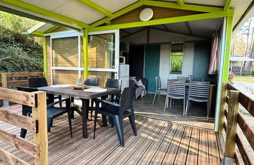 Ucel Ski Chalet | Camping Ushuaïa Villages les Pins d'Ucel * - MIMOSA - Chalet 27m² + TV for 5 people