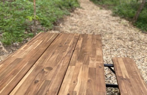 Zirconia RV Rental | Campsite 1 - Creekside on 38 acres -biking and hiking trails