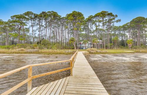 Carrabelle House | Carrabelle Retreat with Boat Dock and Views of Gulf!