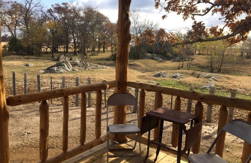 Tishomingo Cabin | Cedar & Stone B&B, secluded, rustic-chic cabin close to Blue River. Tishomingo