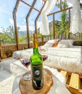 Lantosque Other | Chalet en verre sous une pluie étoilée