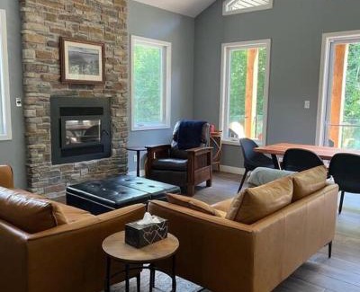 Mont Ste. Marie Ski Chalet | Chalet Relax with sauna steps from MSM lodge