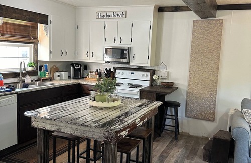 Laurel Springs Other | Charming farmhouse with 3 bedrooms and WiFi, AC by mountain stream and pond