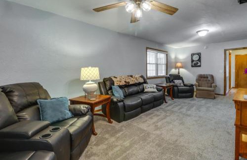 Newkirk House | Charming Kaw Lake Country Home with Game Room!