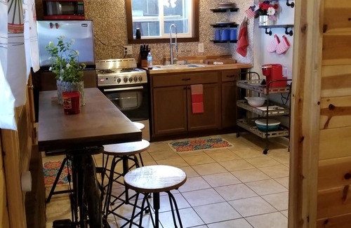 Peninsula Village Apartment | Charming Lakefront Studio Cabin w/Private Boat Launch & Slip Ideal for 2 Guests