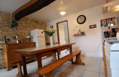 Canville-la-Rocque Cottage | Charming Norman house with fireplace and private garden