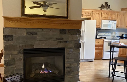 Oconomowoc Villa | Charming villa with 2 bedrooms, AC and gas fireplace, in enchanting Oconomowoc