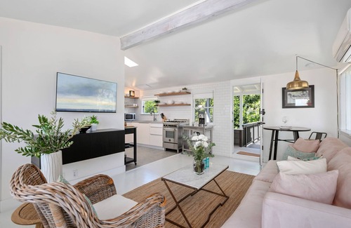 Summerland Condo | Chic Summerland Getaway! Ocean Views, Elevated Interior, and More!