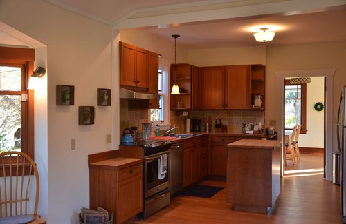 Vashon Island House | Classic Westside Farmhouse w/Fruit & Water View on 10 acres with AC and Hot Tub