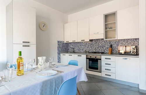 Capo d'Orlando Apartment | Cobalto - 2-bedroom apartment with large lateral sea view terrace and pool in the garden