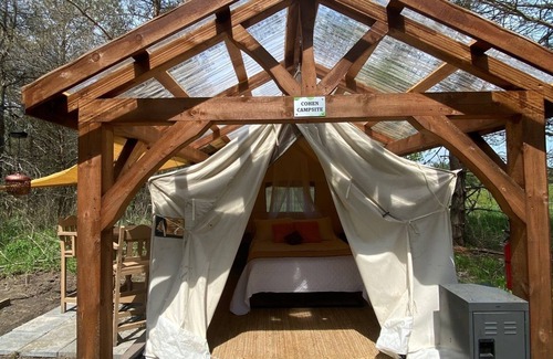 Hepworth RV Rental | Cohen Glamping Tent, Hepworth, 3 Wooded Acres