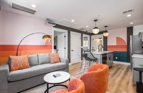 Hillsboro West End Apartment | Colorful 2 Bedroom Retreat with 3 Beds, Patio + Free Parking