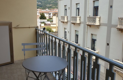 Sapri Apartment | Comfortable one-bedroom apartment with kitchen and terraced balcony with mountain view