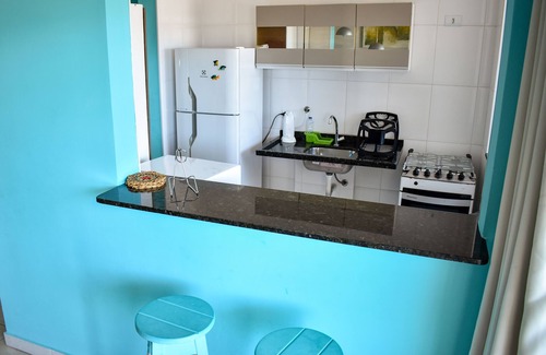 Itagua Apartment | Complete apartment, balcony with sea view and barbecue Wi-fi, 2 parking spaces, 200m from the beach