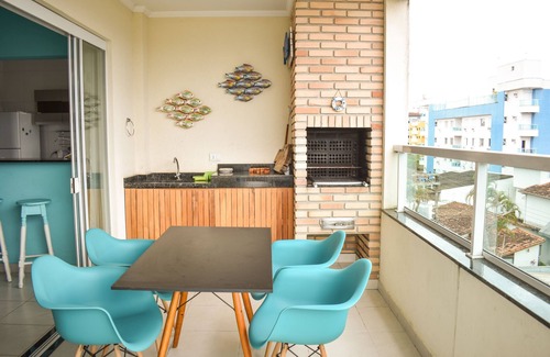 Itagua Apartment | Complete apartment, balcony with sea view and barbecue Wi-fi, 2 parking spaces, 200m from the beach