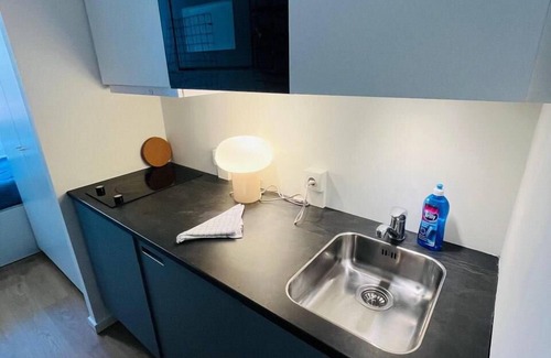 København NV Apartment | Copenhagen Studio Double Bed and Kitchen 2