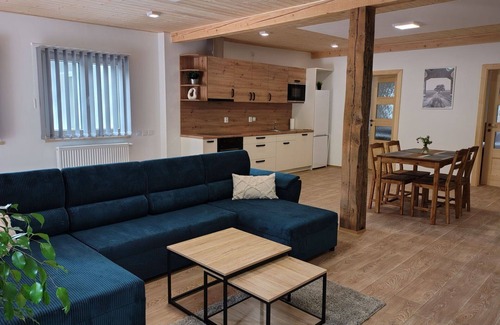 Desna Apartment | Cosy apartment for 4 guests with WIFI, pool, TV and patio