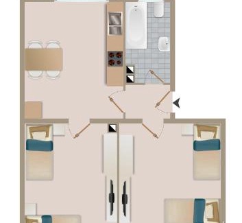 Gelsenkirchen-Mitte Apartment | CosyHomes24 - Centrally with balcony and parking space - Ge09b