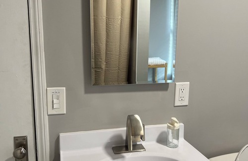 Towson Apartment | Cozy 1-bedroom apartment with king size bed.