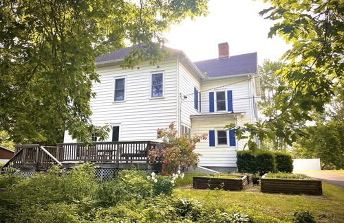 Saugerties South House | Cozy Bedroom With Fireplace