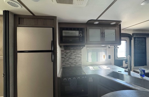 Kermit House | Cozy campground in peaceful Kermit with AC, fitness room