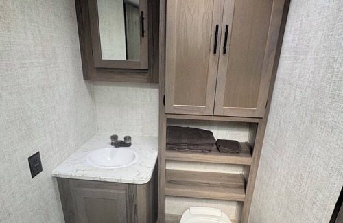 Kermit House | Cozy campground in peaceful Kermit with AC, fitness room