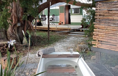 Waimate North House | Cozy caravan retreat with great views set within 10 acre of ecological paradise.