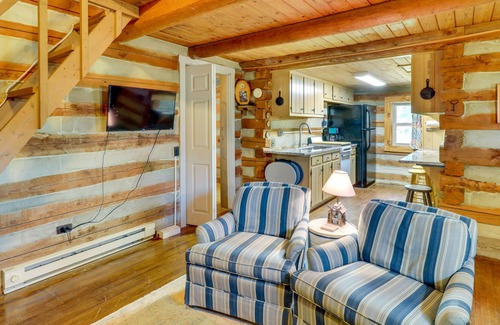 Glade Valley Cabin | Cozy Riverside Cabin w/ 3 Acres & Trout Fishing