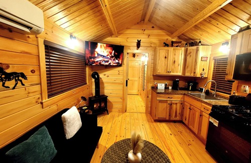 Comfort Cabin | Cozy tiny cabin in enchanting Richlands w/King Suite, hottub