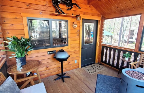 Comfort Cabin | Cozy tiny cabin in enchanting Richlands w/King Suite, hottub