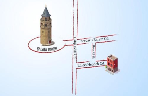Karakoy Apartment | Cute Retro Home Balcony AC Galata
