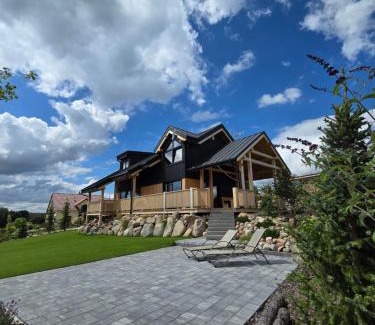 Kartuzy Villa | Czôrny Dąb - nowoczesny dom wakacyjny na Kaszubach, jacuzzi, sauna, bilard