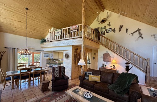 Pagosa Springs House | Deck Creekside Cabin: Hot Tub, Downtown, Pet Friendly, Deck, 2 Living Spaces, Walk to Dining!