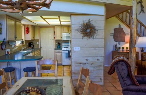 Pagosa Springs House | Deck Creekside Cabin: Hot Tub, Downtown, Pet Friendly, Deck, 2 Living Spaces, Walk to Dining!
